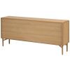 Dubová komoda Kave Home Lenon 200 x 45 cm