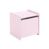 Růžový lakovaný dětský noční stolek Vipack Kiddy 40 x 36 cm