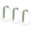 Set tří kaktusově zelených venkovních lamp Fermob Balad 13,5 cm