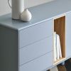 Modrošedá lakovaná komoda Teulat Corvo 180 x 40 cm -fv-interier-25