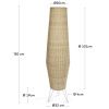 Ratanová stojací lampa Kave Home Kamaria 120 cm