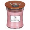 Střední vonná svíčka Woodwick, Pressend Blooms & Patchouli