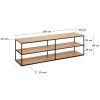 Dubový TV stolek Kave Home Yoana 160 x 40 cm