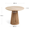 Teakový kulatý jídelní stůl Kave Home Jeanette 90 cm