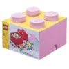Světle růžový úložný box LEGO® Smart 25 x 25 cm