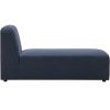 Tmavě modrá látková lenoška Kave Home Neom 152 cm