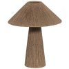Hnědá stolní lampa Eppe z přírodních vláken