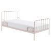 Světle růžová kovová postel Vipack Alice 90 x 200 cm