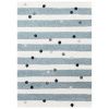 Modro-bílý pruhovaný dětský koberec Stripes and Dots 160 x 230 cm