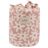 Růžový bavlněný mantinel do postýlky Blush Daisies 180 cm