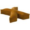 Cihlově oranžový sametový polštář písmeno X 40 cm