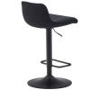Černá čalouněná barová židle Kave Home Zenda 64-86 cm