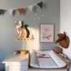 Béžová borovicová dětská LED lampa Kočka 37 cm -fv-interier-25