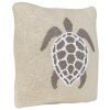 Béžový pletený dětský polštář Quax Turtle 30 x 30 cm