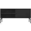 Černý lakovaný TV stolek Met 116 x 42 cm