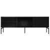 Černý lakovaný TV stolek Met 160 x 42 cm