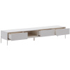 Bílý lakovaný TV stolek Kave Home Vedrana 195 x 40 cm