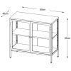 Černá kovová vitrína Unique Furniture Carmel 85 x 90 cm