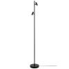 Černá kovová stojací lampa Omari 141 cm