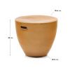Hořčicově žlutý zahradní stolek Kave Home Mesquida 46 cm