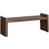Hnědá dřevěná lavice Popp 120 cm