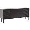 Černá dubová komoda Kave Home Lenon 200 x 45 cm