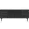 Černá dubová komoda Kave Home Lenon 200 x 45 cm