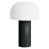 Černá plastová stolní LED lampa Cecile
