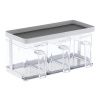 Set tří plastových dóz Yamazaki Tower 650 ml se stojanem