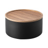 Černý kovový úložný box Yamazaki Rin 22 cm