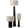 Černá dřevěná stolní lampa J-line Ailan 85 cm