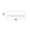 Bílé kovové stropní LED světlo Nova Luce Oby 60 cm
