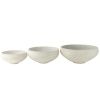 Set tří bílých keramických květináčů J-Line Draja Ø 69/58/48 cm