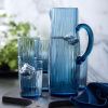 Modrý skleněný džbán Kusintha 1,2 l -fv-interier-25