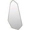 Hnědé dřevěné závěsné zrcadlo DUTCHBONE BASIL 90 x 39,5 cm
