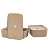 Set dvou béžových papírových úložných boxů Pulp 48 x 32 cm