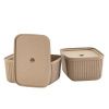Set dvou béžových papírových úložných boxů Pulp 32 x 23 cm