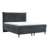 Antracitová sametová postel boxspring DUNA 200 x 200 cm