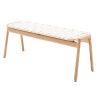 Bílá dubová lavice Klupa 120 cm s výpletem