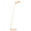 Zlatá kovová stojací LED lampa Nova Luce Flute 153 cm
