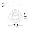 Bílé kovové nástěnné LED světlo Nova Luce Atena 15,3 cm