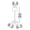Černá kovová nabíjecí stolní LED lampa Nova Luce Deck