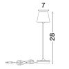Černá kovová nabíjecí stolní LED lampa Nova Luce Petit