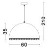 Bílé závěsné světlo Nova Luce Lalu 60 cm