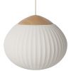 Bílé závěsné světlo Acorn 41 cm