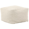 Bílý puf Kave Home Mascarell 60 x 60 cm