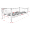 Dubová postel Vipack Forrest II. 90 x 200 cm