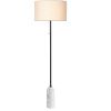 Bílá Mramorová stojací lampa Gubi Gravity 169 cm