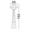 Modrá stojací lampa Abby 152 cm
