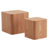 Set dvou přírodních odkládacích stolků CUBO 30x30/40x40 cm